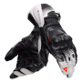 Motorcycle Gloves Dainese Fiero Metal Black White Red Fluo