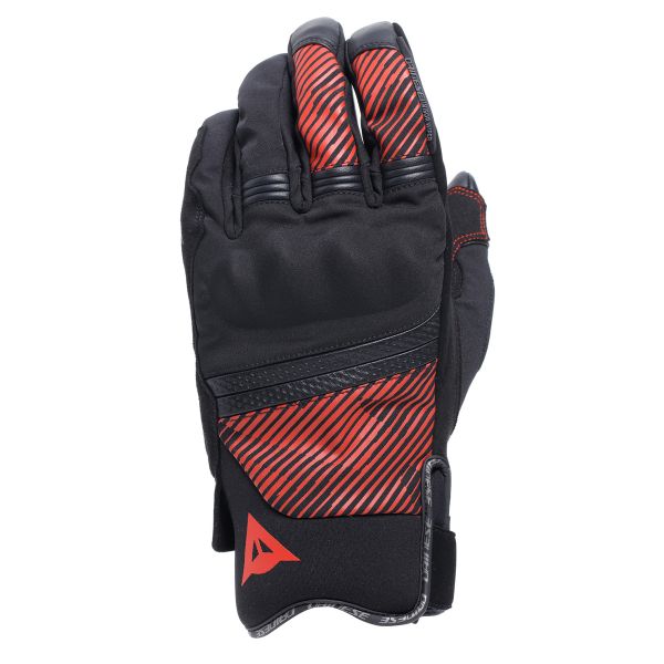 Motorcycle Gloves Dainese Fulmine D-Dry Black Black Red