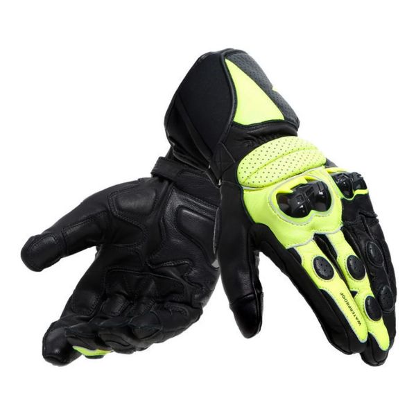 Motorcycle Gloves Dainese Impeto D-Dry Black Fluo Yellow