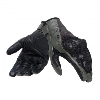 Motorcycle Gloves Dainese Karakum Ergo-Tek Black Army Green