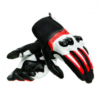 Motorcycle Gloves Dainese Mig 3 Black White Lava Red