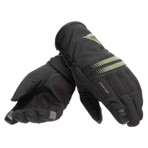 Motorcycle Gloves Dainese Plaza 3 Lady D-Dry Black Bronze Green Motorcycle Gloves Dainese Plaza 3 Lady D-Dry Black Bronze Green