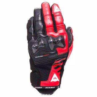 Motorcycle Gloves Dainese Reacto Carbon Short Black Red Lava