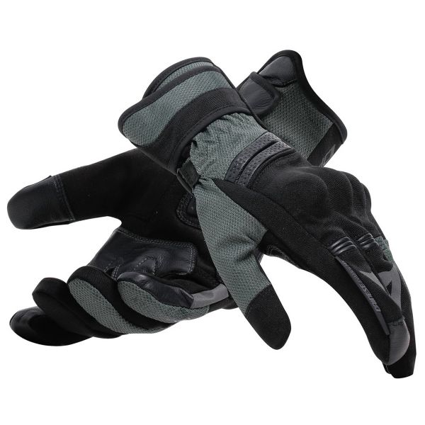 Motorcycle Gloves Dainese Teyde Gore-Tex Black Army Green