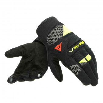 Motorcycle Gloves Dainese VR46 Curb Short Fluo Yellow