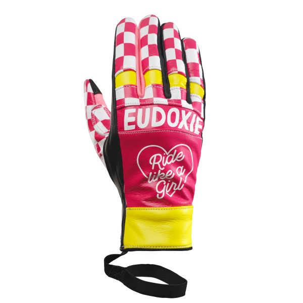 Motorcycle Gloves EUDOXIE G-Gold Pink
