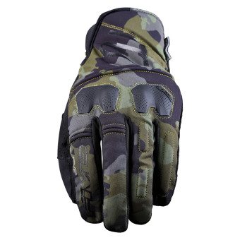 Motorcycle Gloves Five E-WP Camo Khaki