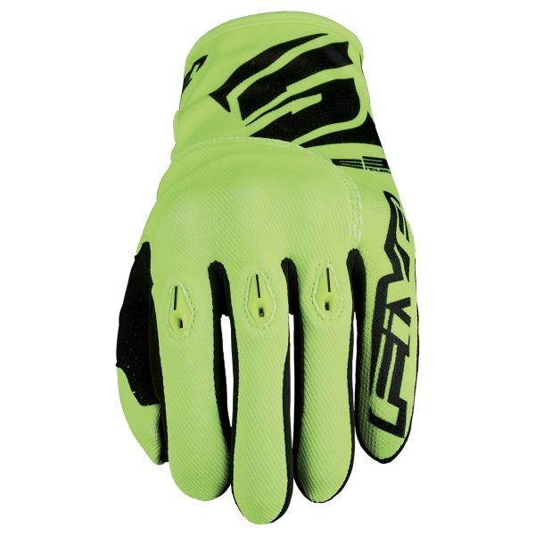 Motorcycle Gloves Five E3 Evo Fluo Yellow
