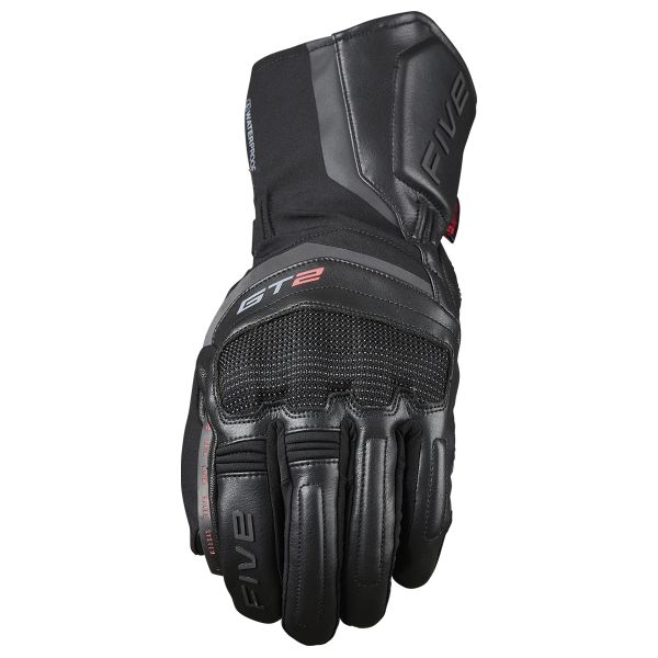 Motorcycle Gloves Five GT2 Evo WP Black