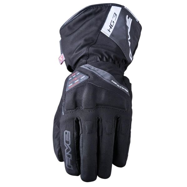 Motorcycle Gloves Five HG3 Evo WP Woman Heating Black Motorcycle Gloves Five HG3 Evo WP Woman Heating Black