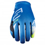 Motocross Gloves Five MXF4 Scrub Blue Fluo Yellow