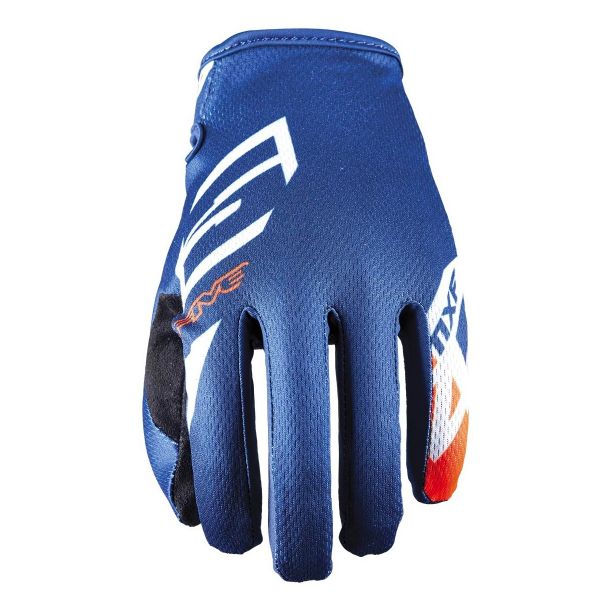 Motocross Gloves Five MXF4 Scrub Navy Fluo Orange Motocross Gloves Five MXF4 Scrub Navy Fluo Orange