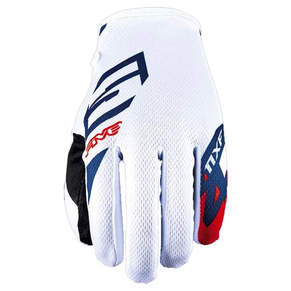 Motocross Gloves Five MXF4 Scrub White Red Motocross Gloves Five MXF4 Scrub White Red