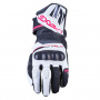 Motorcycle Gloves Five RFX Sport Woman White Pink