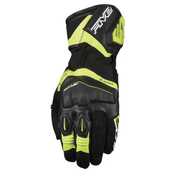 Motorcycle Gloves Five RFX4 Evo WP Black Fluo Yellow