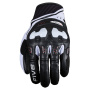 Motorcycle Gloves Five RS2 Evo 2 Black White Fluo Red