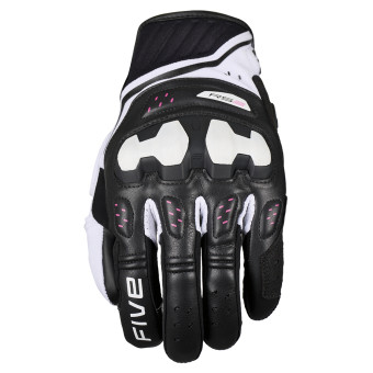 Motorcycle Gloves Five RS2 Evo 2 Woman Black White Pink