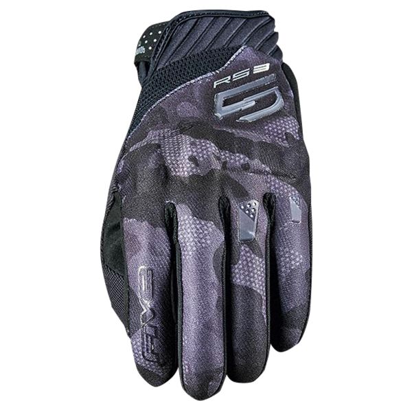 Motorcycle Gloves Five RS3 Evo Camo Black