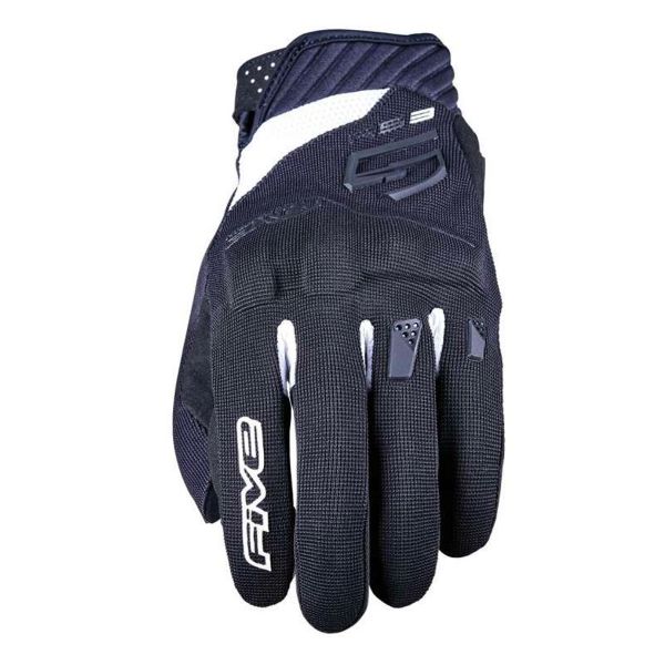 Motorcycle Gloves Five RS3 Evo Kid Black White Motorcycle Gloves Five RS3 Evo Kid Black White