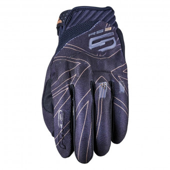 Motorcycle Gloves Five RS3 Evo Union Jack Black Gold Motorcycle Gloves Five RS3 Evo Union Jack Black Gold