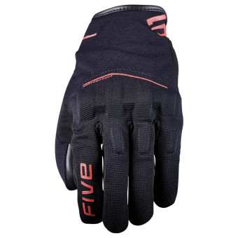 Motorcycle Gloves Five RS4 Evo Black Fluo Red