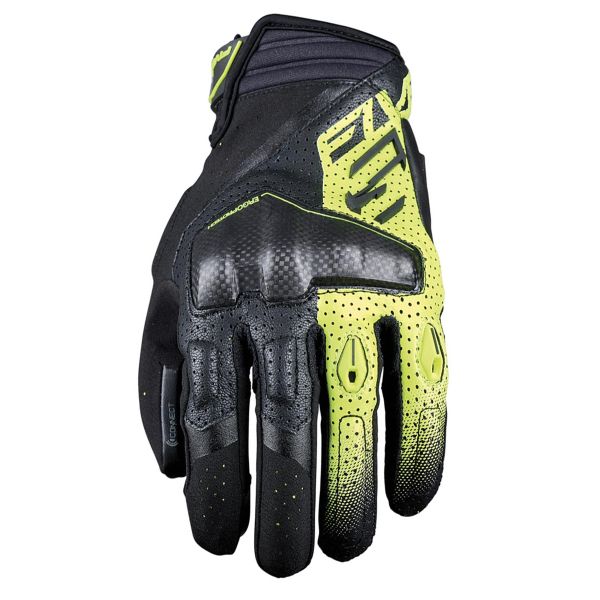 Motorcycle Gloves Five RSC Evo Black Fluo Yellow Motorcycle Gloves Five RSC Evo Black Fluo Yellow