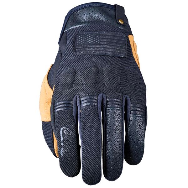 Motorcycle Gloves Five Scrambler Black Tan Motorcycle Gloves Five Scrambler Black Tan