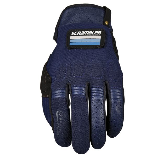 Motorcycle Gloves Five Scrambler Navy Black