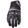 Motorcycle Gloves Five SF2 Evo Black White Fluo Red