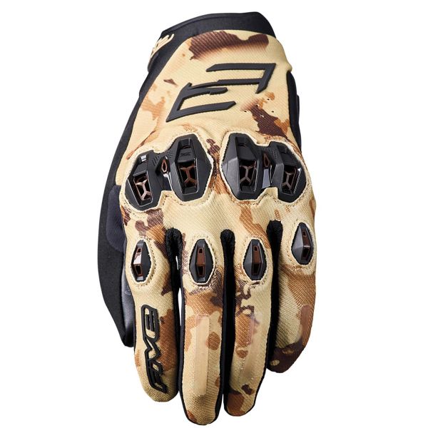 Motorcycle Gloves Five Stunt Evo 2 Camo Sand