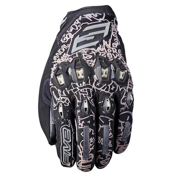 Motorcycle Gloves Five Stunt Evo 2 Graffiti Glow Motorcycle Gloves Five Stunt Evo 2 Graffiti Glow