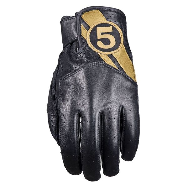 Motorcycle Gloves Five Texas Evo Black gold