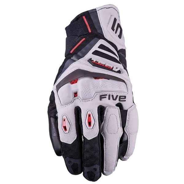 Motorcycle Gloves Five TFX1 Airflow Short Grey fluo Red