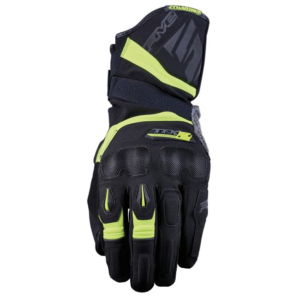 Motorcycle Gloves Five TFX2 WP Black Fluo Yellow