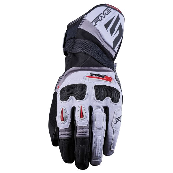 Motorcycle Gloves Five TFX2 WP Grey Grey Red