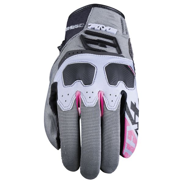 Motorcycle Gloves Five TFX4 WP Woman Grey Pink