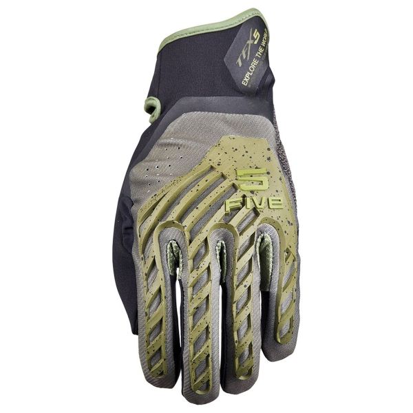Motorcycle Gloves Five TFX5 Black khaki