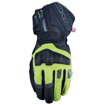 Motorcycle Gloves Five WFX1 Evo WP Black Fluo Yellow