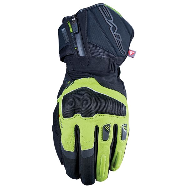 Motorcycle Gloves Five WFX1 Evo WP Black Fluo Yellow