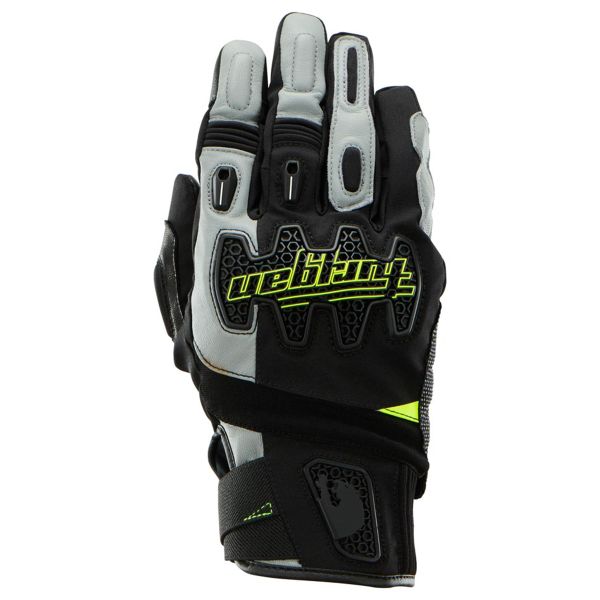 Motorcycle Gloves Furygan Atacama Black Grey Yellow Stab