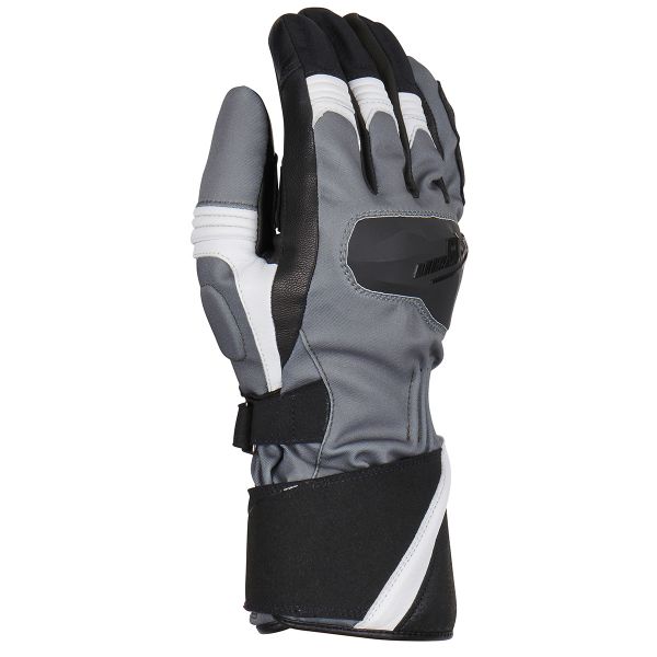 Motorcycle Gloves Furygan Flegere Anthracite Pearl Red