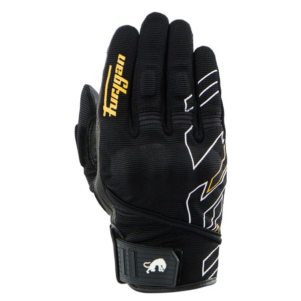 Motorcycle Gloves Furygan Jet Neon D3O Lady Black White Gold