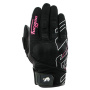 Motorcycle Gloves Furygan Jet Neon D3O Lady Black White Pink