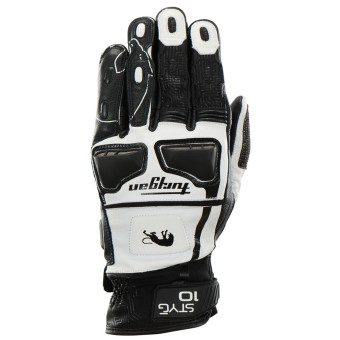 Motorcycle Gloves Furygan STYG10 Black White