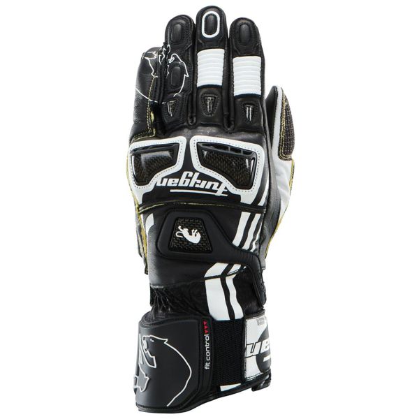 Motorcycle Gloves Furygan STYG21 X Kevlar Black White