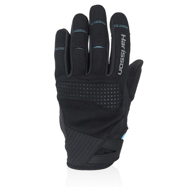 Motorcycle Gloves HARISSON Rio Lady Black Turquoise