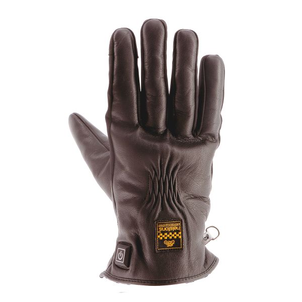 Motorcycle Gloves Helstons Benson Heated Brown Motorcycle Gloves Helstons Benson Heated Brown