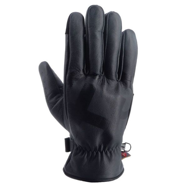 Motorcycle Gloves Helstons Blues Winter Leather Black
