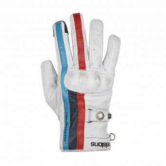 Motorcycle Gloves Helstons Burton White Blue Red