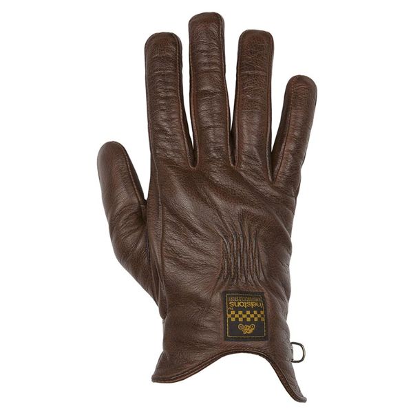 Motorcycle Gloves Helstons Condor Leather Camel Black